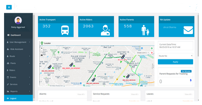L’application web est le Centre de contrôle de l’Administration de l’école.